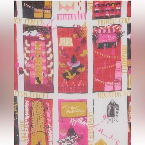 โ ๏ธ Kate Spade New York Women's Holiday Rooftops Oblong Scarf ๐โ ๏ธ - Picture 4 of 10